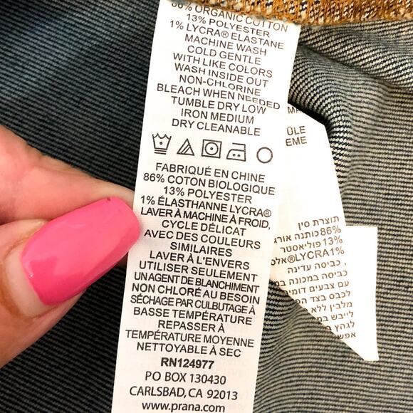 PRANA Women's Broadway Denim Pencil Skirt Size 2 True Blue Organic Cotton NWT - Picture 10 of 11